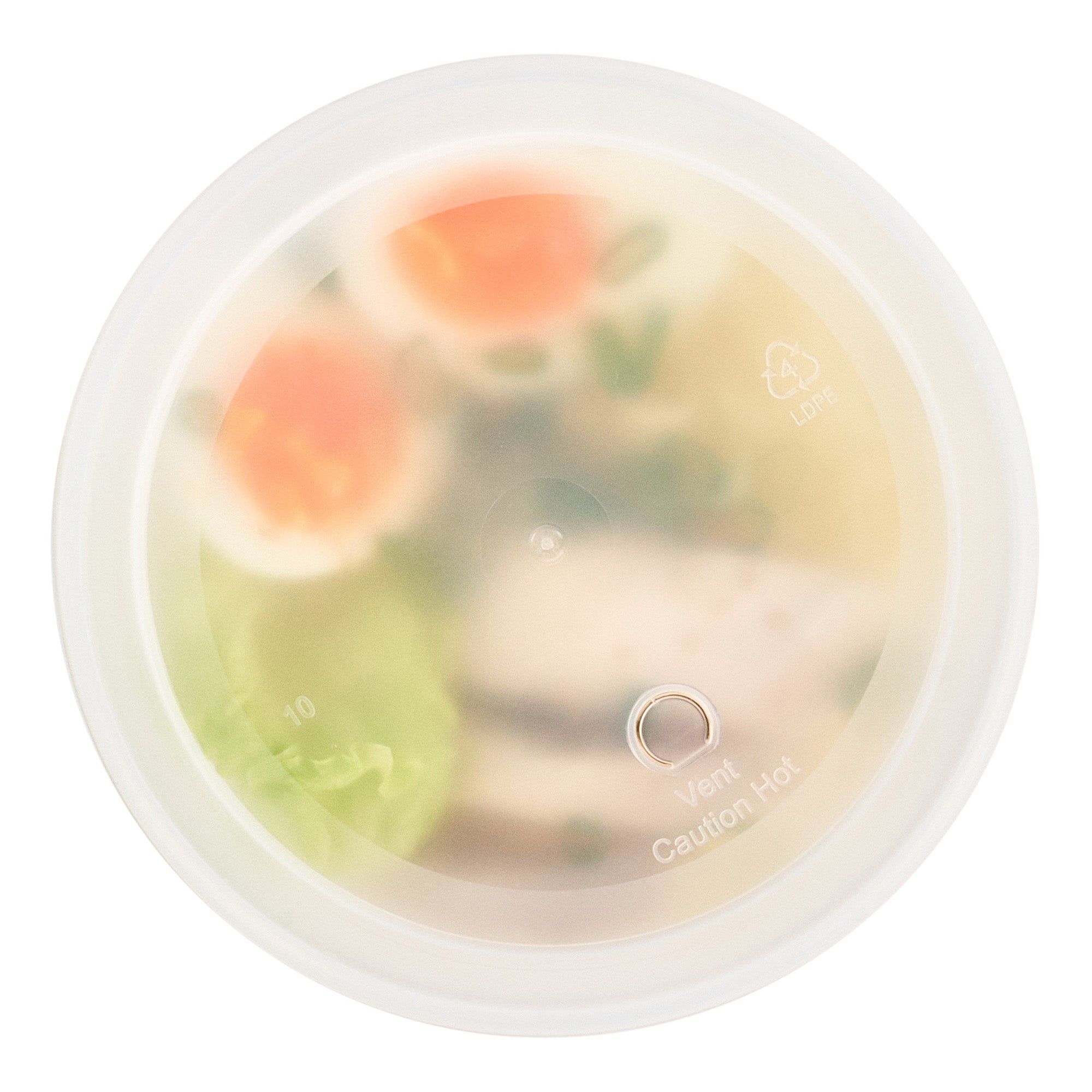 Asporto 48 oz Round Clear Plastic Soup Container - with Lid, Microwavable - 5" x 5" x 7" - 100 count box