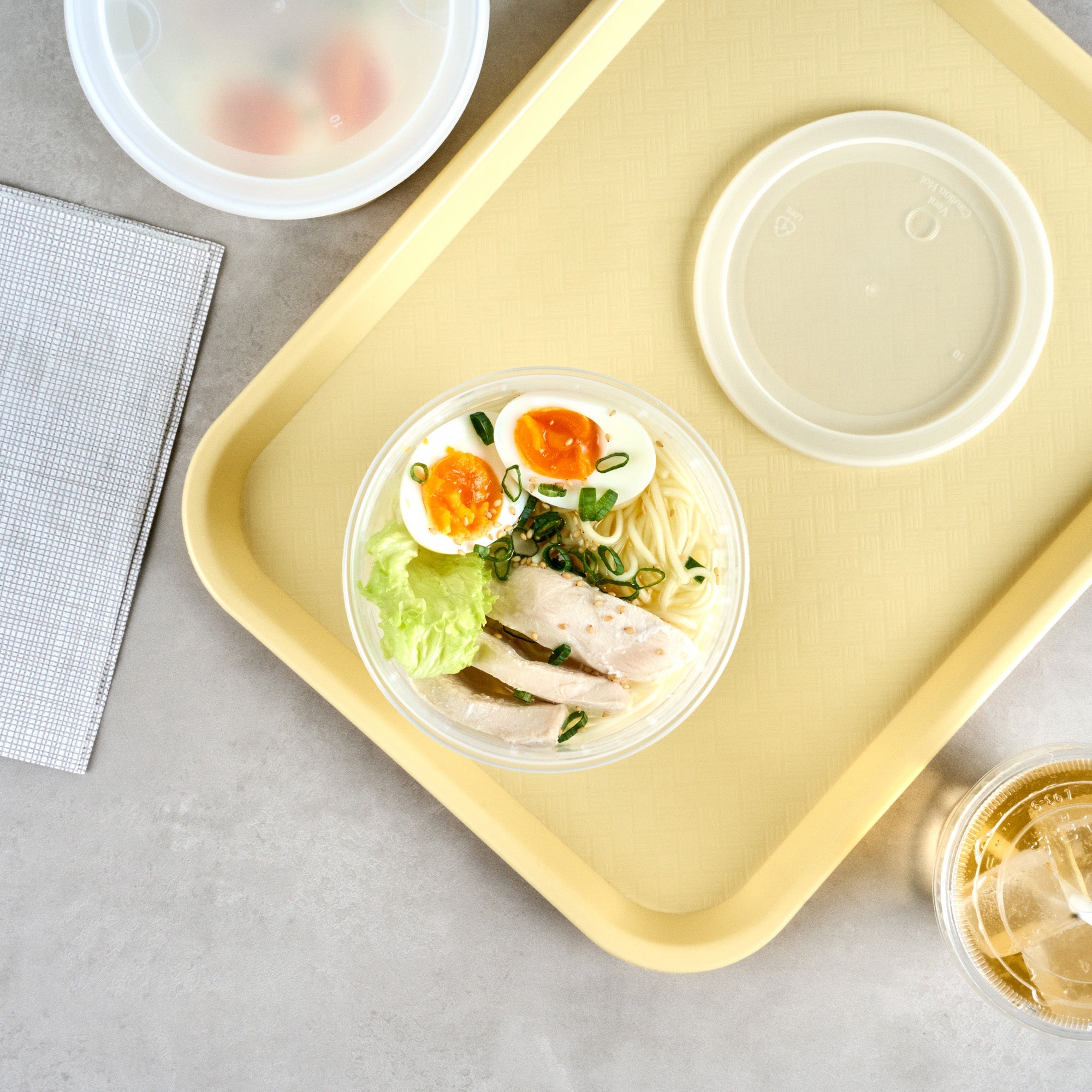 Asporto 48 oz Round Clear Plastic Soup Container - with Lid, Microwavable - 5" x 5" x 7" - 100 count box