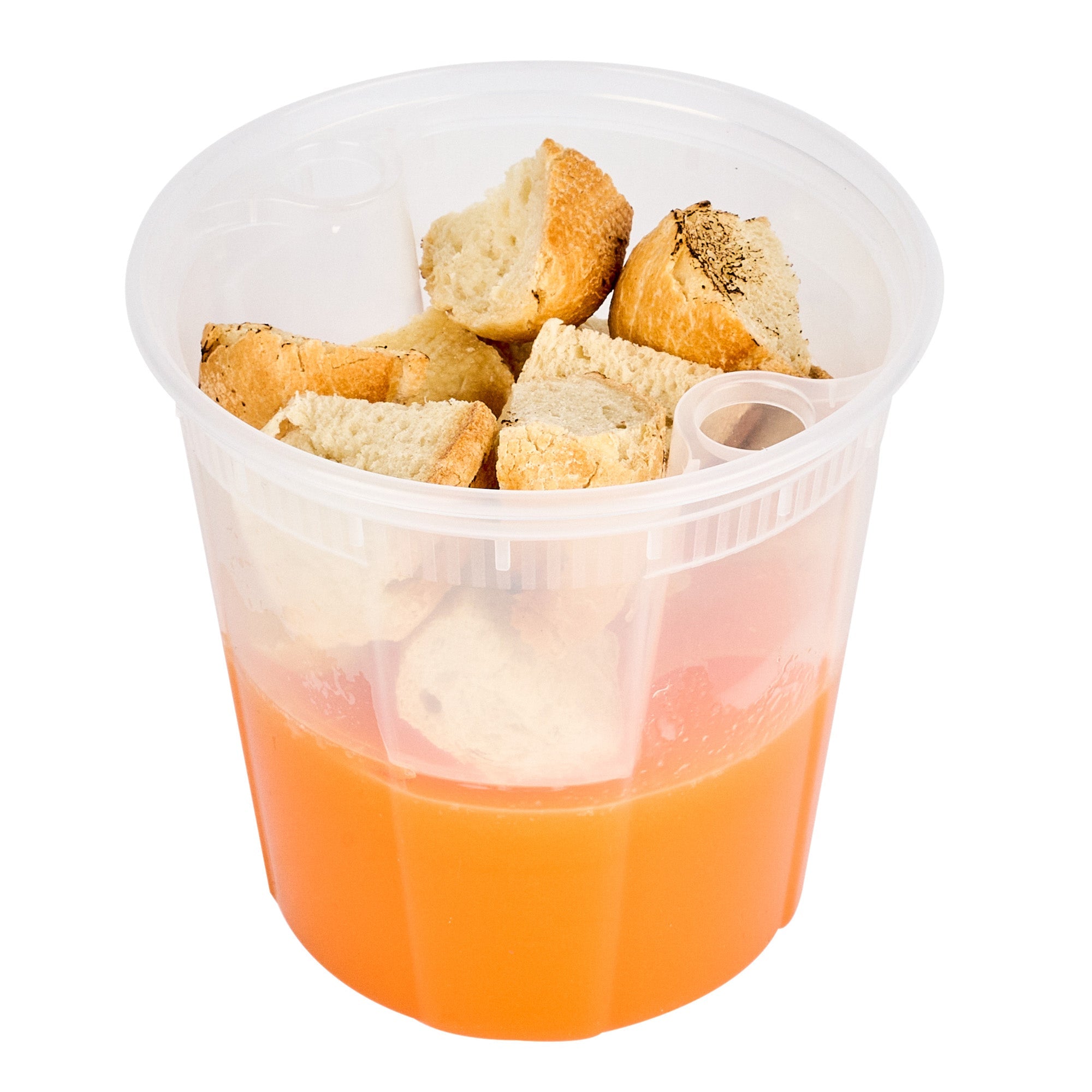 Asporto 16 oz Round Clear Plastic Insert - Fits 32, 40 and 48 oz Soup Container, Microwavable - 100 count box