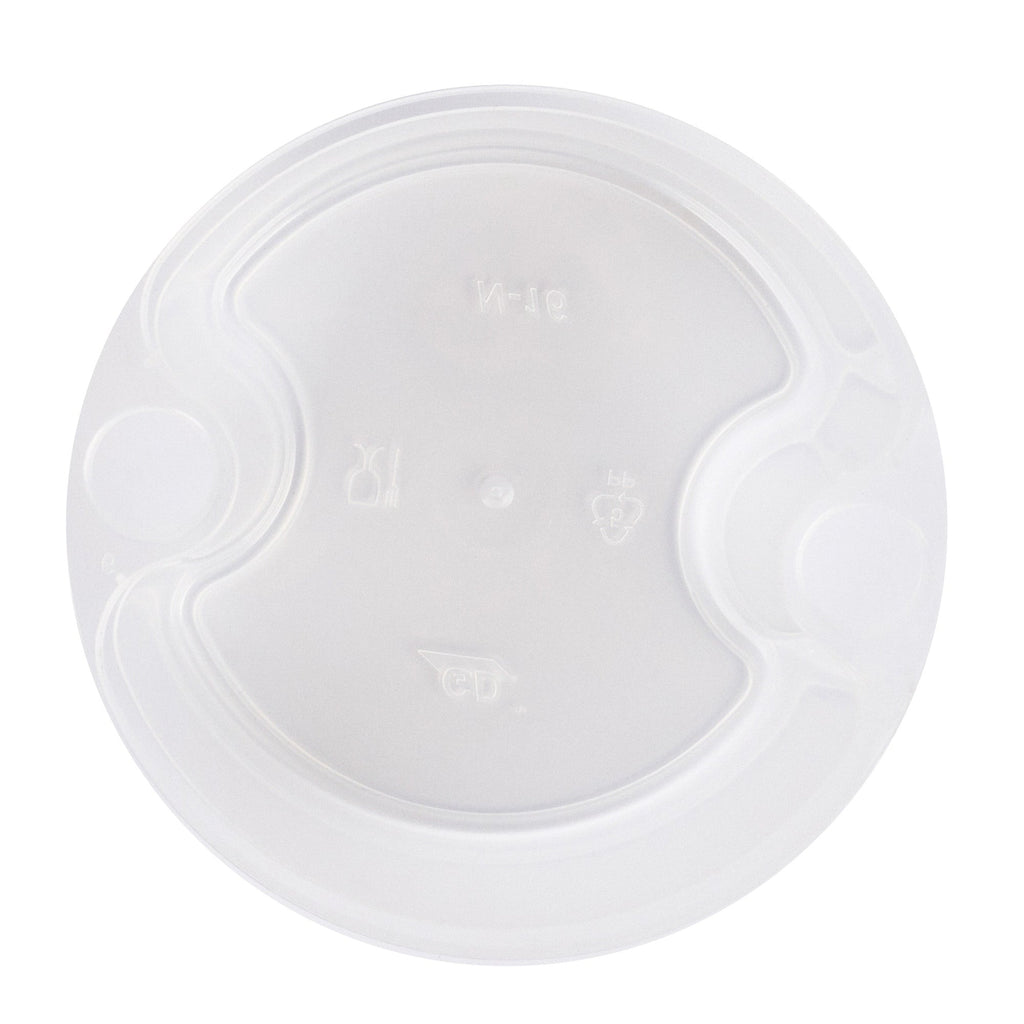 Asporto 16 oz Round Clear Plastic Insert - Fits 32, 40 and 48 oz Soup Container, Microwavable - 100 count box