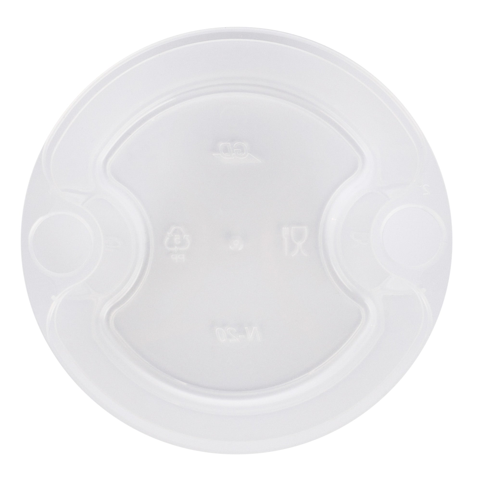 Asporto 20 oz Round Clear Plastic Insert - Fits 32, 40 and 48 oz Soup Container, Microwavable - 50 count box