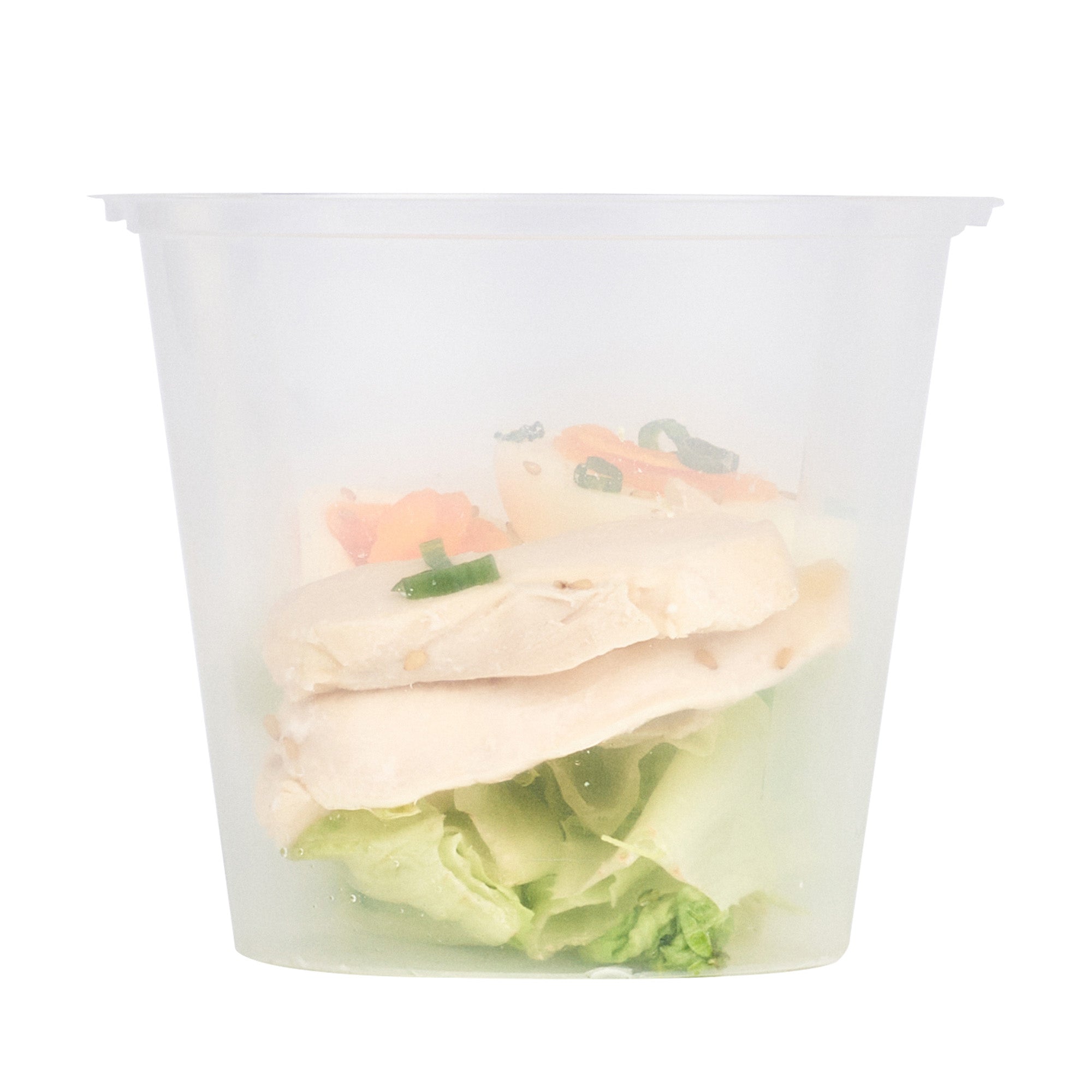 Asporto 24 oz Round Clear Plastic Insert - Fits 32, 40 and 48 oz Soup Container, Microwavable - 50 count box