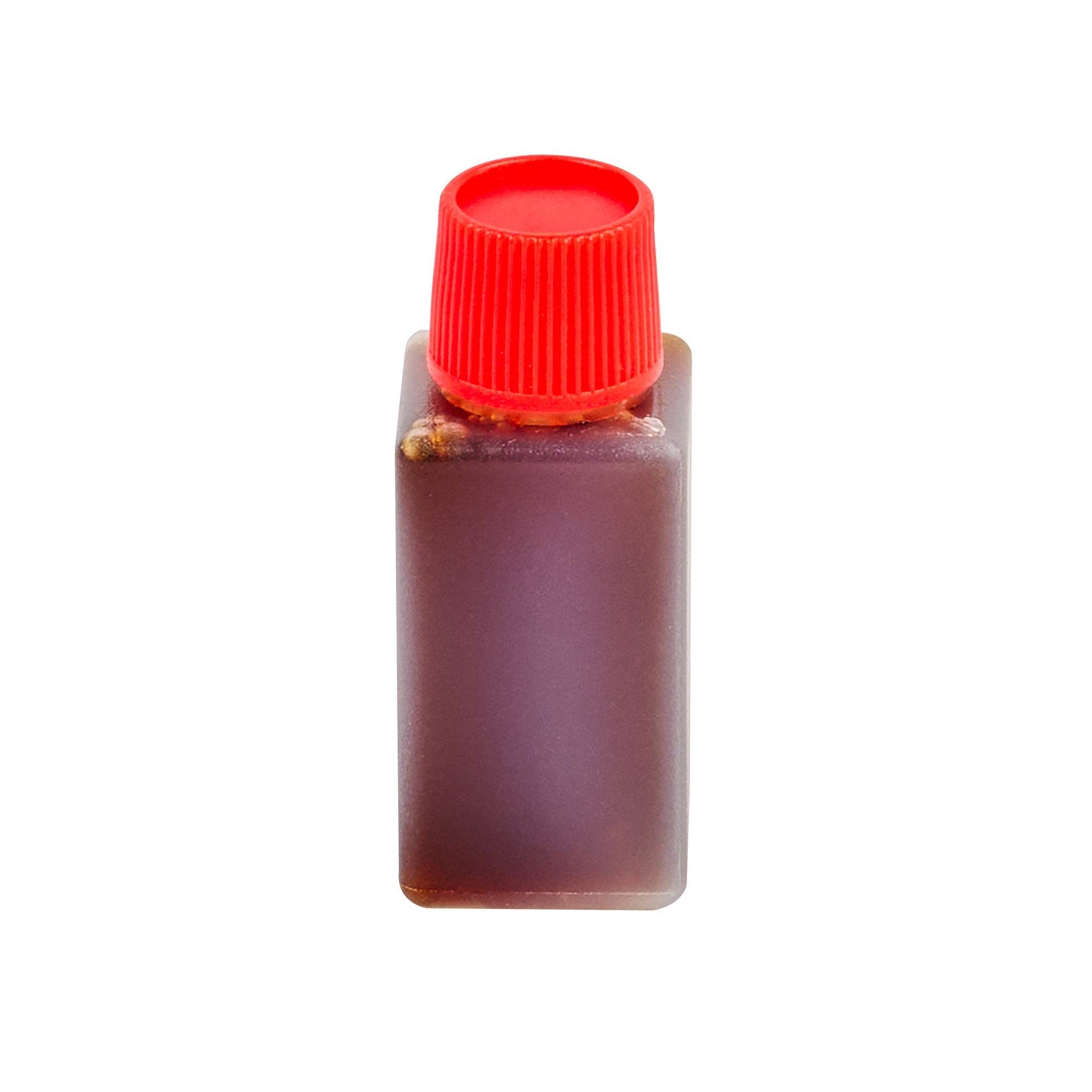 Bento Tek 6 mL Translucent Plastic Soy Sauce Bottle - with Red Cap - 1/2" x 1/2" x 1 3/4" - 100 count box