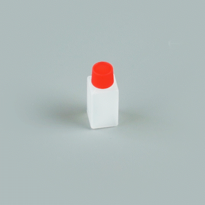 Bento Tek 6 mL Translucent Plastic Soy Sauce Bottle - with Red Cap - 1/2" x 1/2" x 1 3/4" - 100 count box