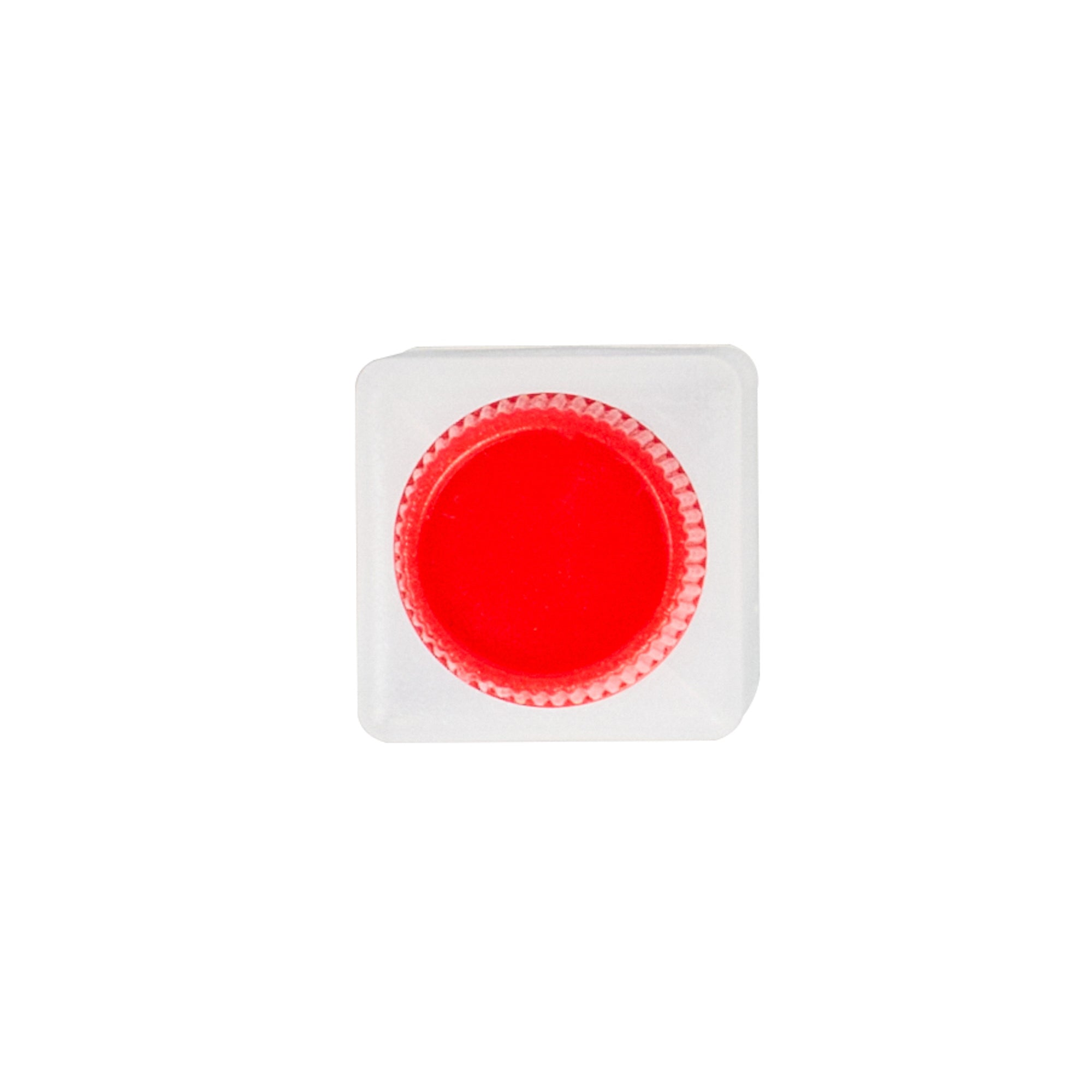 Bento Tek 6 mL Translucent Plastic Soy Sauce Bottle - with Red Cap - 1/2" x 1/2" x 1 3/4" - 100 count box