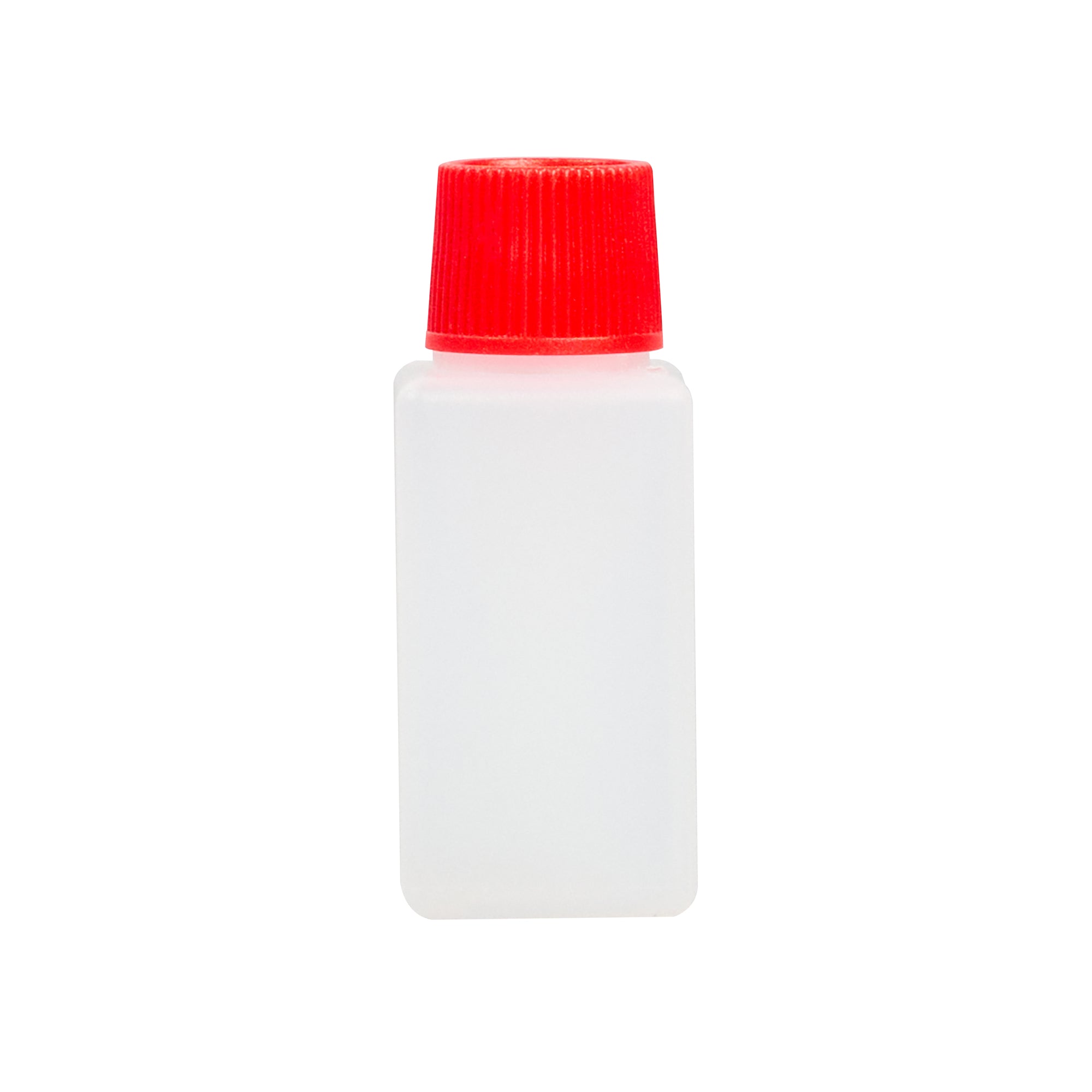 Bento Tek 6 mL Translucent Plastic Soy Sauce Bottle - with Red Cap - 1/2" x 1/2" x 1 3/4" - 1000 count box