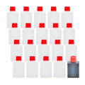 Bento Tek 15 mL Translucent Plastic Soy Sauce Bottle - with Red Cap - 1" x 3/4" x 2" - 100 count box