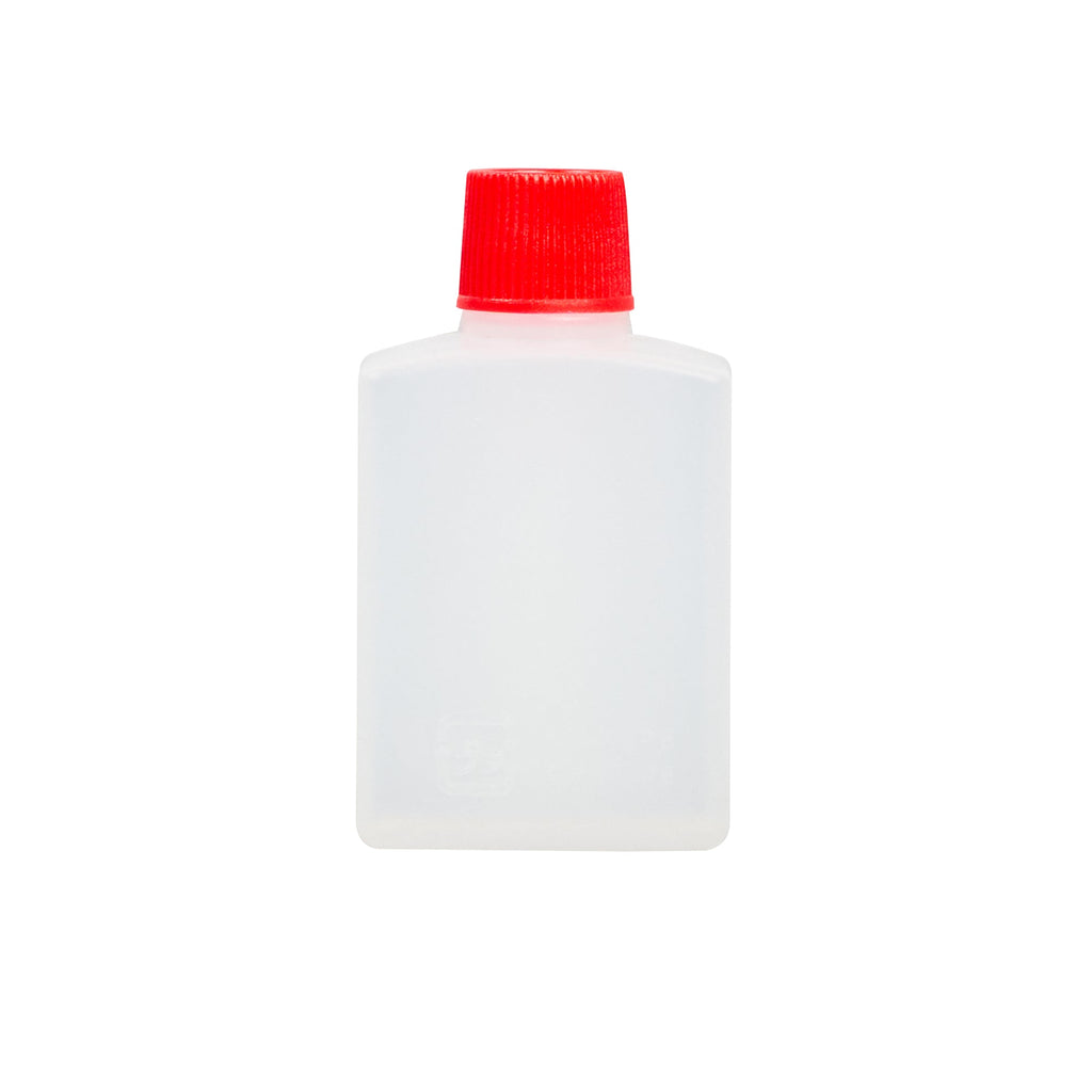 Bento Tek 15 mL Translucent Plastic Soy Sauce Bottle - with Red Cap - 1" x 3/4" x 2" - 100 count box