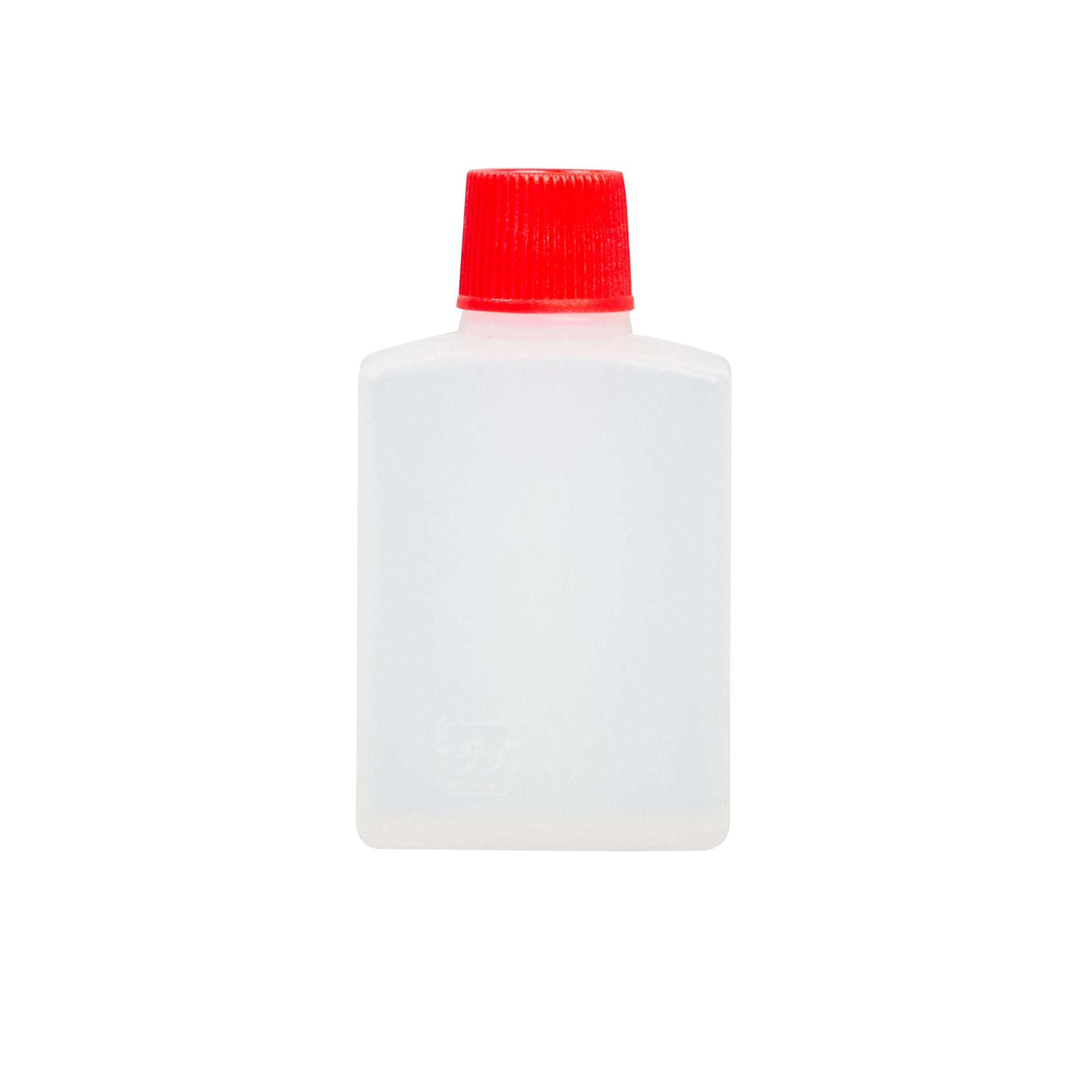 Bento Tek 15 mL Translucent Plastic Soy Sauce Bottle - with Red Cap - 1" x 3/4" x 2" - 100 count box