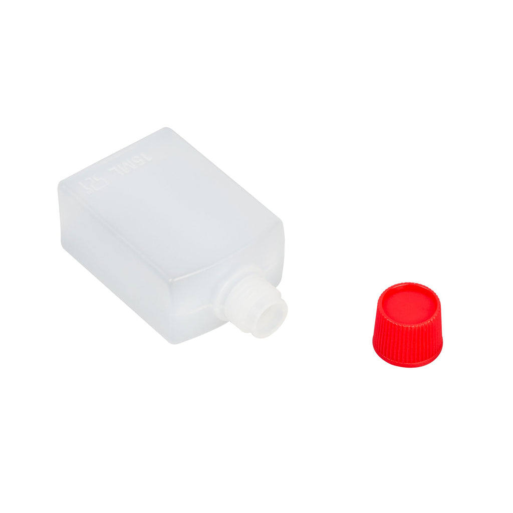 Bento Tek 15 mL Translucent Plastic Soy Sauce Bottle - with Red Cap - 1" x 3/4" x 2" - 1000 count box