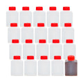Bento Tek 1 oz Translucent Plastic Soy Sauce Bottle - with Red Cap - 1 1/2" x 3/4" x 2 1/4" - 100 count box
