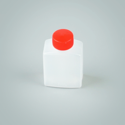 Bento Tek 1 oz Translucent Plastic Soy Sauce Bottle - with Red Cap - 1 1/2" x 3/4" x 2 1/4" - 1000 count box