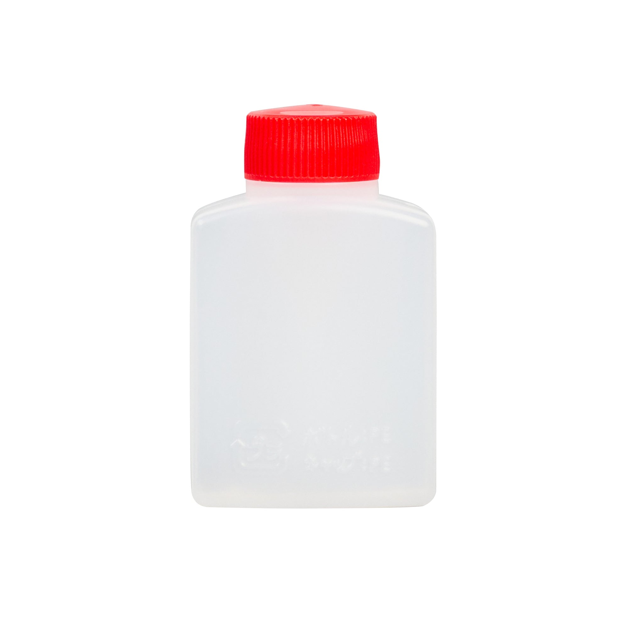 Bento Tek 1 oz Translucent Plastic Soy Sauce Bottle - with Red Cap - 1 1/2" x 3/4" x 2 1/4" - 1000 count box