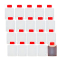Bento Tek 2 oz Translucent Plastic Soy Sauce Bottle - with Red Cap - 1 1/2" x 1" x 2 1/2" - 100 count box