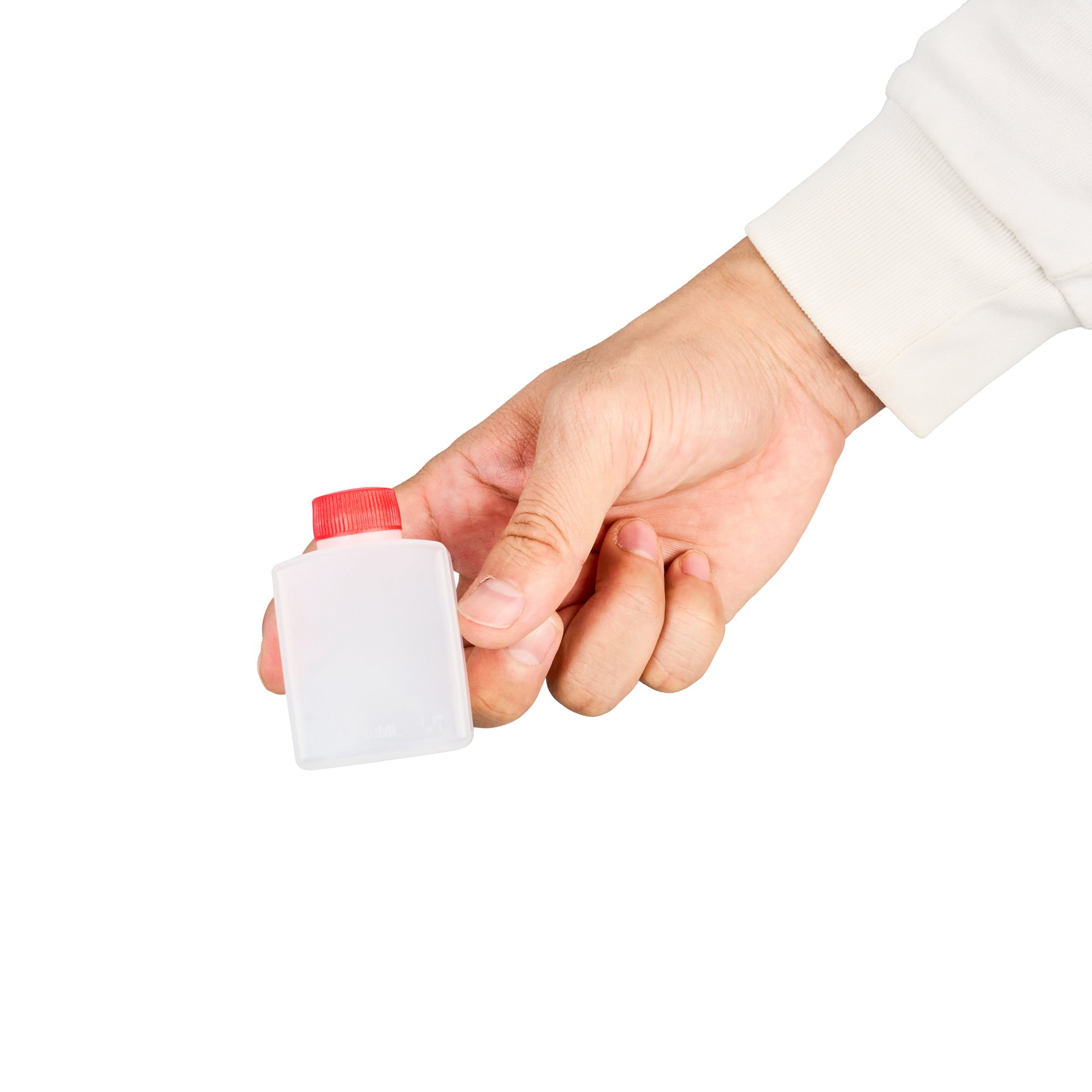 Bento Tek 2 oz Translucent Plastic Soy Sauce Bottle - with Red Cap - 1 1/2" x 1" x 2 1/2" - 100 count box