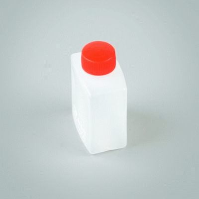 Bento Tek 2 oz Translucent Plastic Soy Sauce Bottle - with Red Cap - 1 1/2" x 1" x 2 1/2" - 100 count box