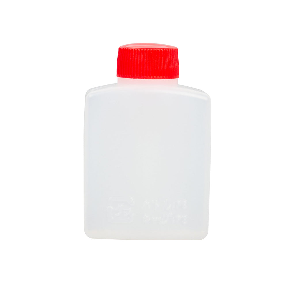 Bento Tek 2 oz Translucent Plastic Soy Sauce Bottle - with Red Cap - 1 1/2" x 1" x 2 1/2" - 100 count box