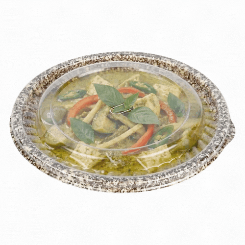 Bento Tek Round Clear Plastic Lid - Fits 10 oz Asian Style Bowl - 7'' x 7'' - 400 count box