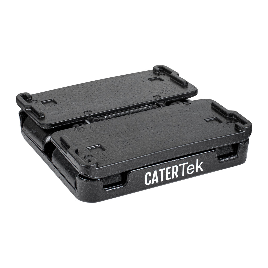 Cater Tek Black EPP Food Pan Carrier - Insulated, Top Loading, Collapsible - 16 3/4" x 16 3/4" x 9" - 1 count box