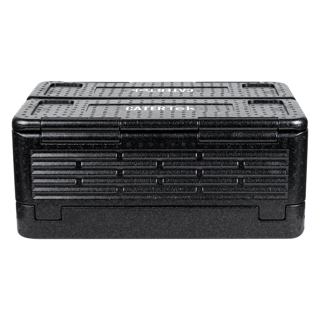Cater Tek Black EPP Food Pan Carrier - Insulated, Top Loading, Collapsible - 23 1/2" x 16 1/4" x 10 1/4" - 1 count box