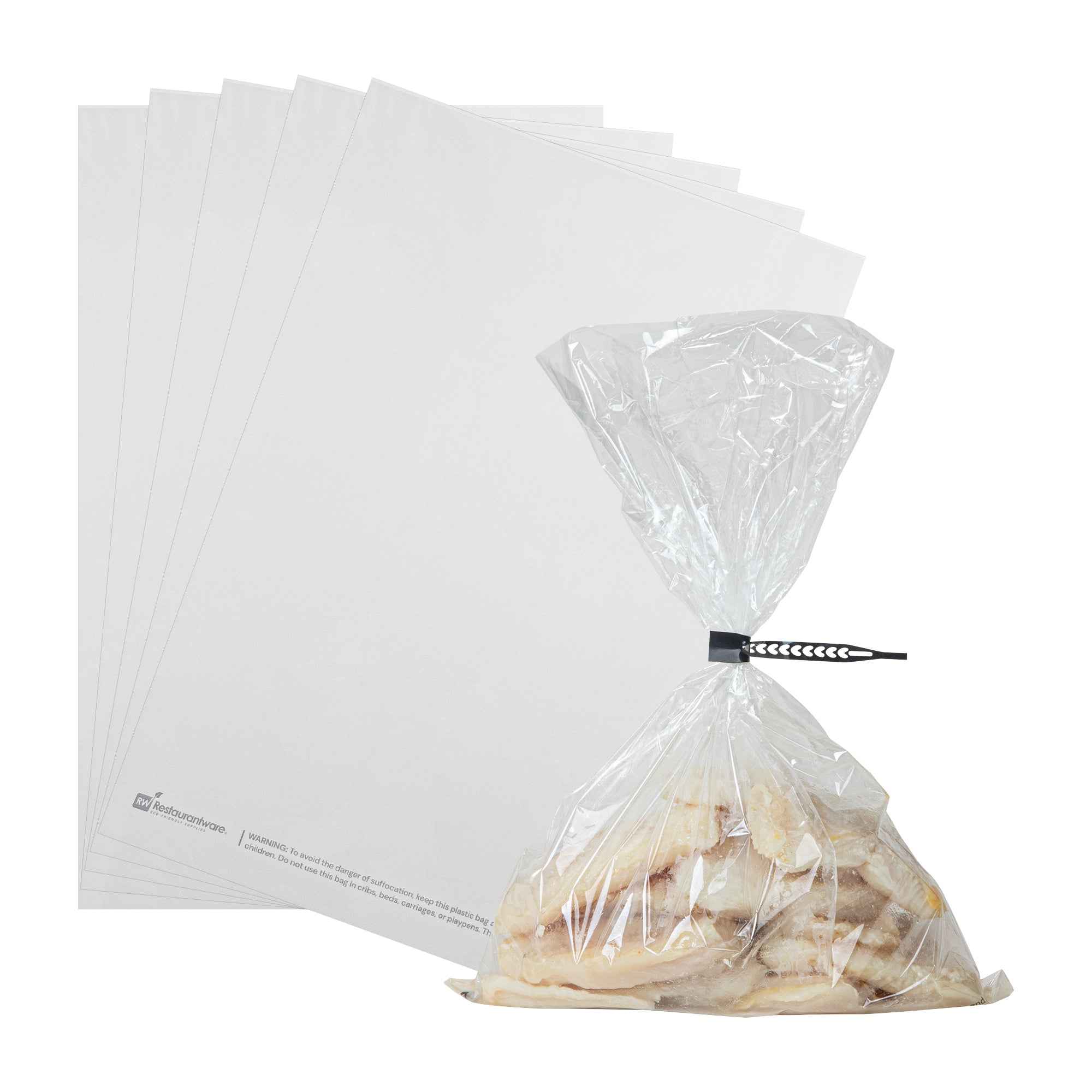 Fresh Hero Clear Plastic Oven Bag - with Ties, BPA-Free - 10" x 15" - 200 count box