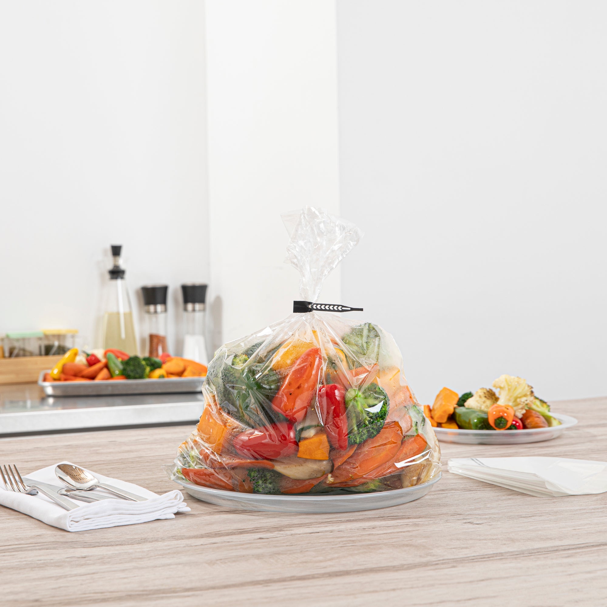 Fresh Hero Clear Plastic Oven Bag - with Ties, BPA-Free - 14" x 17" - 5 count box