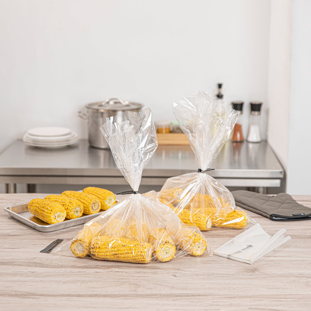 Fresh Hero Clear Plastic Oven Bag - with Ties, BPA-Free - 17" x 21 1/2" - 200 count box