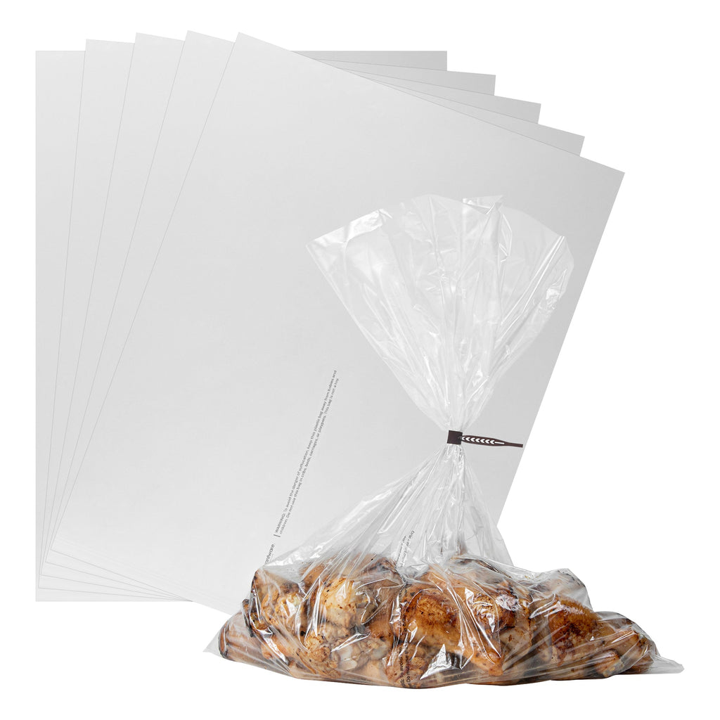 Fresh Hero Clear Nylon Oven Bag - with Ties, BPA-Free, Heavy Duty - 18" x 24" - 50 count box