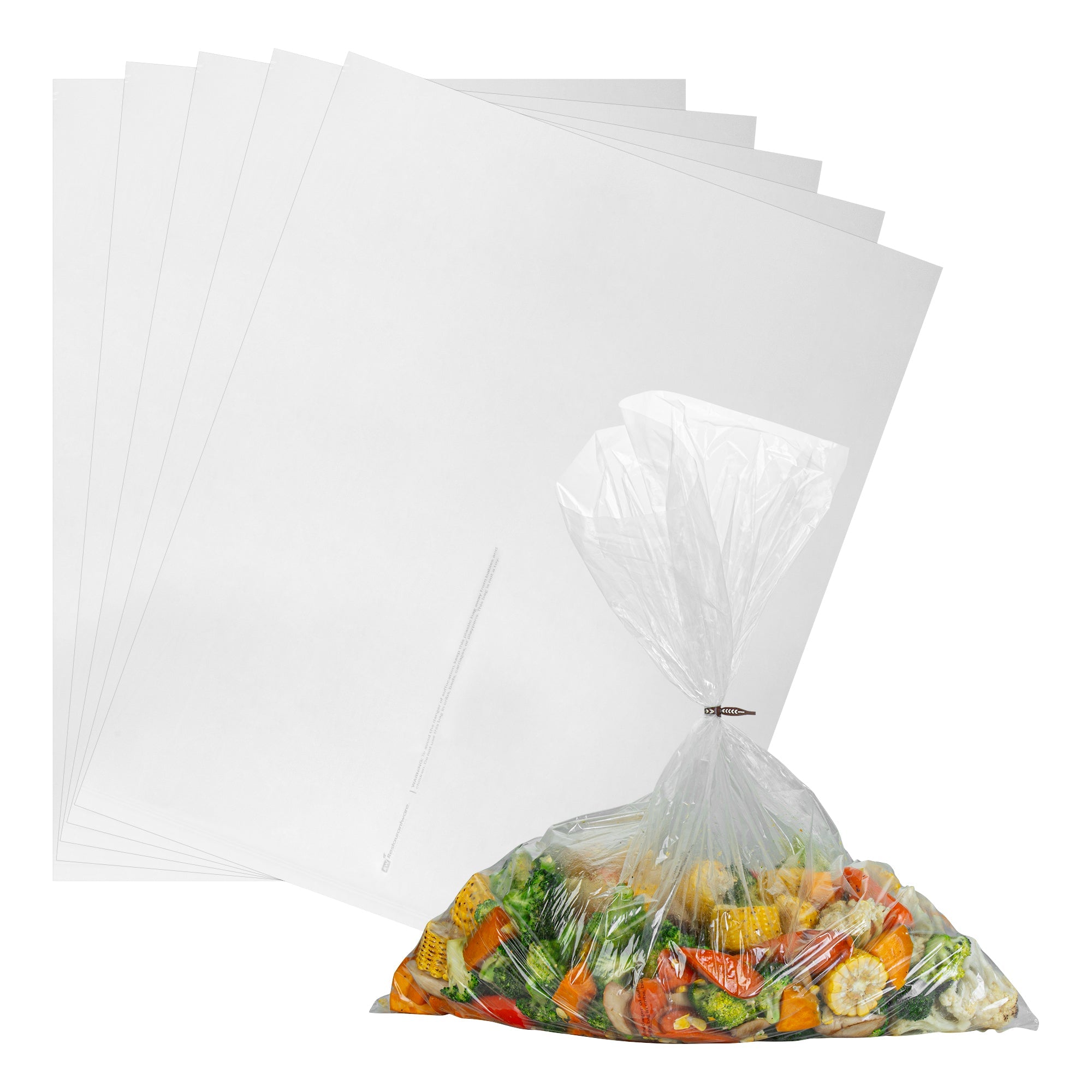 Fresh Hero Clear Nylon Oven Bag - with Ties, BPA-Free, Heavy Duty - 24" x 30" - 50 count box