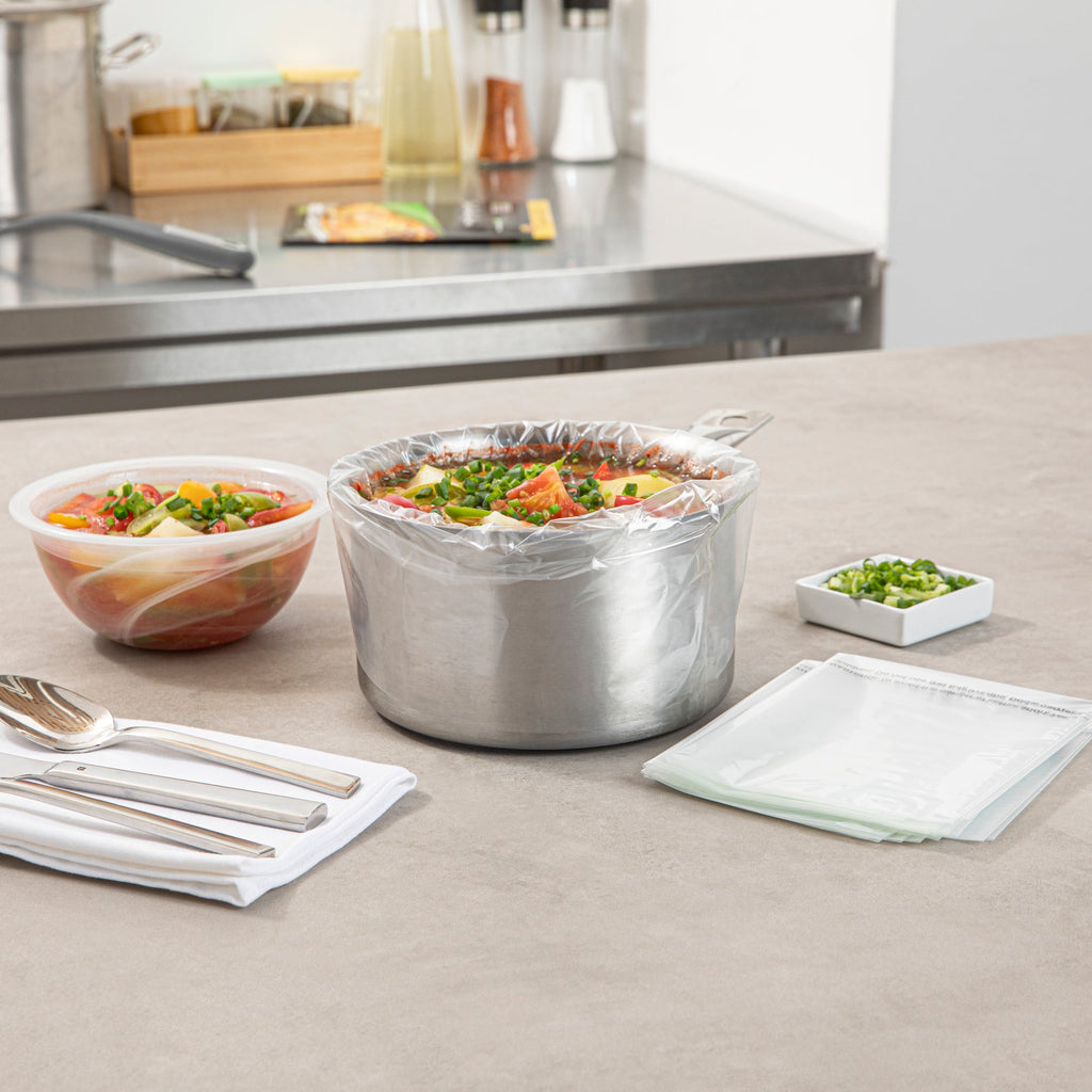 Serve Secure Clear Plastic Liner - Fits 1 To 3 Qt Slow Cooker, BPA-Free - 11" x 16" - 10 count box
