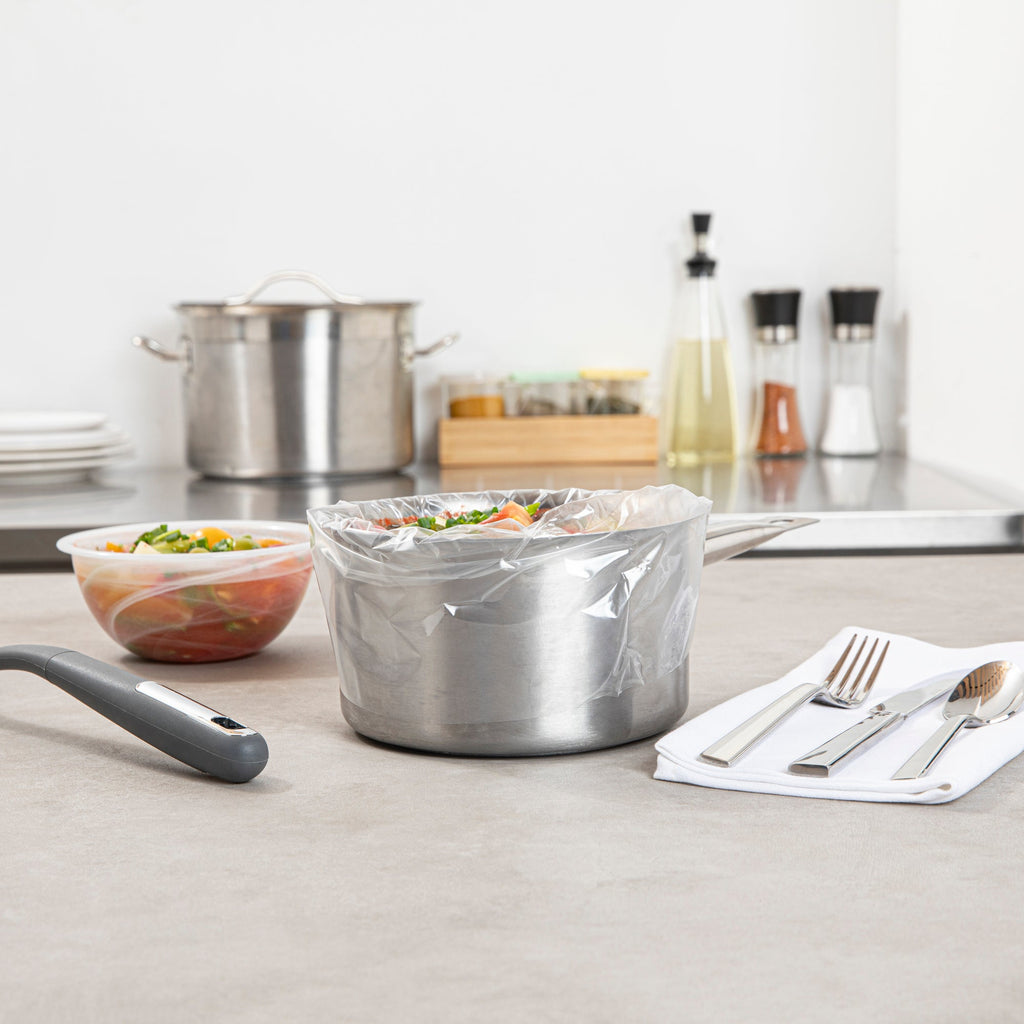 Serve Secure Clear Plastic Liner - Fits 1 To 3 Qt Slow Cooker, BPA-Free - 11" x 16" - 10 count box