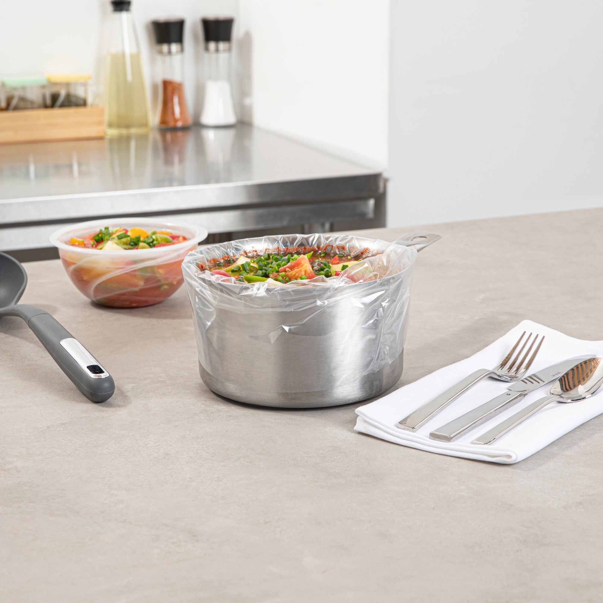 Serve Secure Clear Plastic Liner - Fits 1 To 3 Qt Slow Cooker, BPA-Free - 11" x 16" - 500 count box