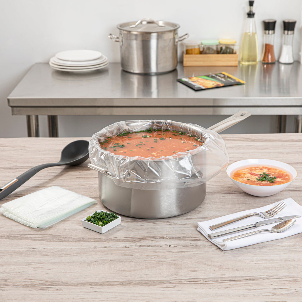 Serve Secure Clear Plastic Liner - Fits 3 To 8 Qt Slow Cooker, BPA-Free - 13" x 21" - 10 count box