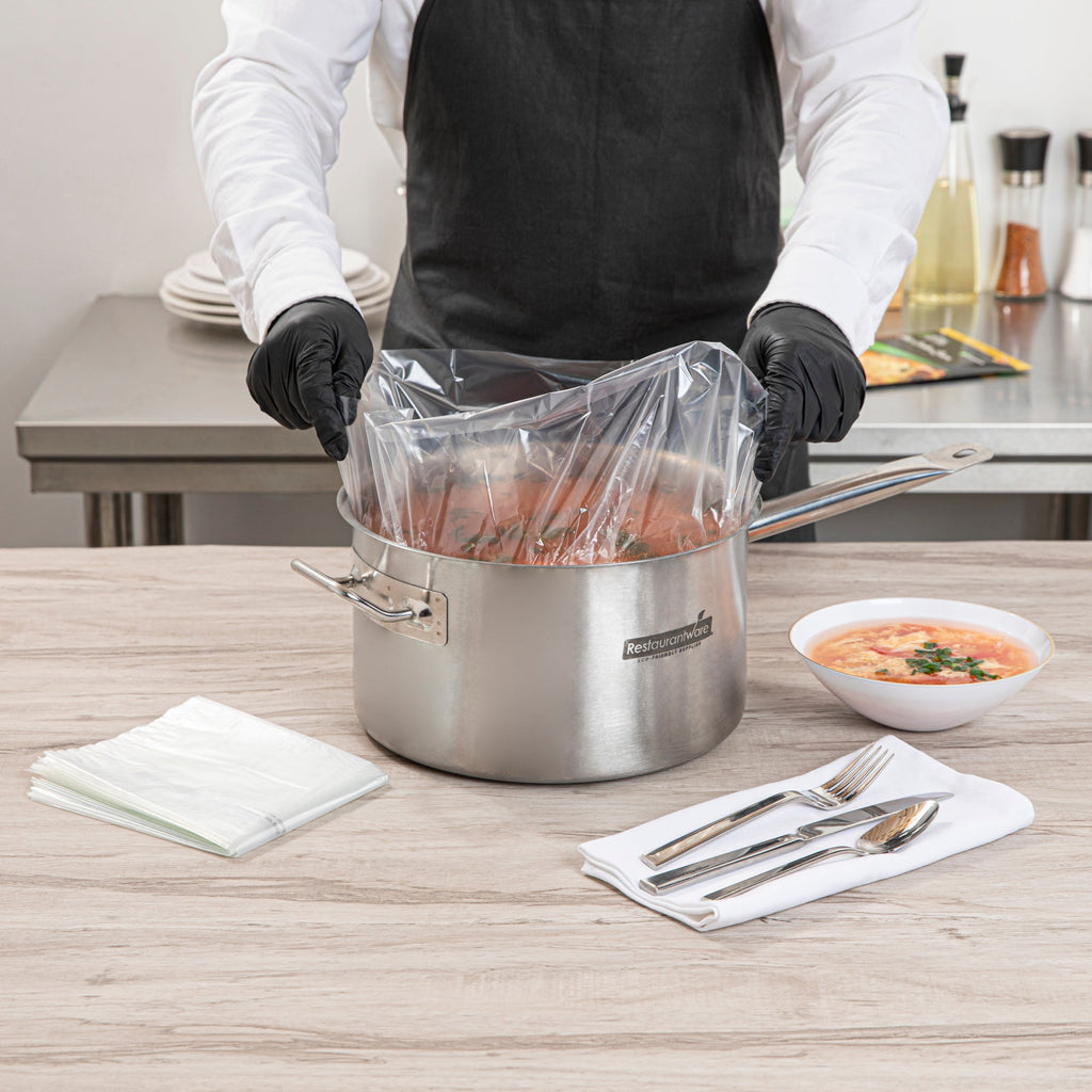 Serve Secure Clear Plastic Liner - Fits 3 To 8 Qt Slow Cooker, BPA-Free - 13" x 21" - 500 count box