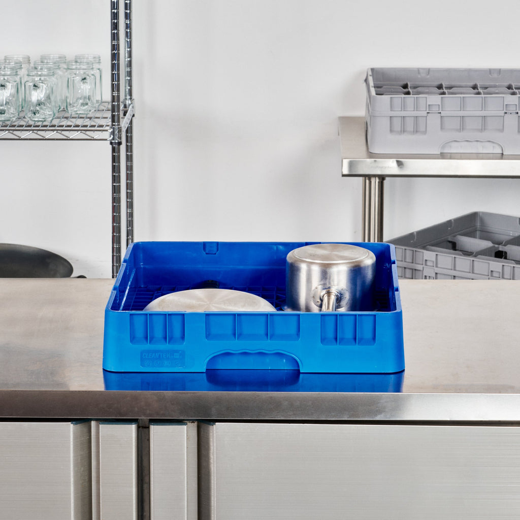 Clean Tek Professional Blue Base Rack - with Closed Sides - 19 3/4" x 19 3/4" x 4" - 1 count box
