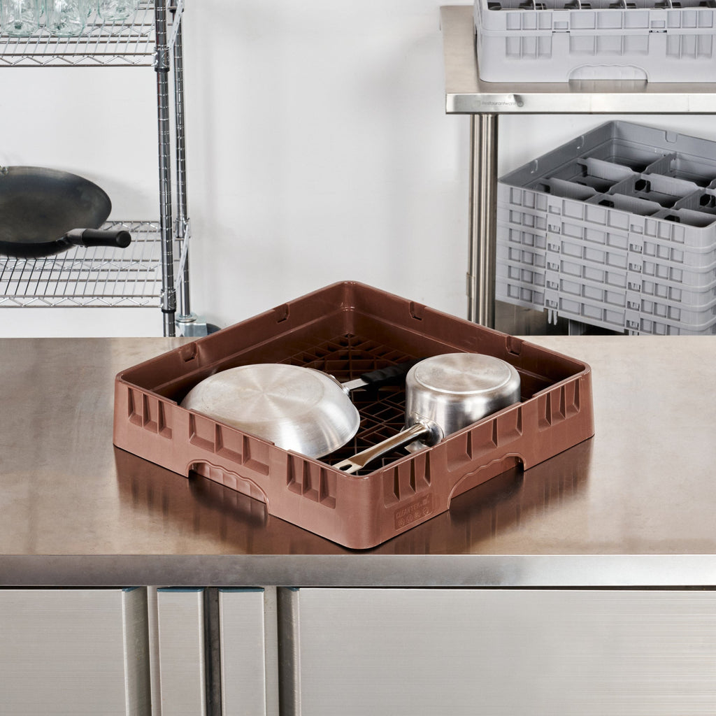 Clean Tek Professional Brown Base Rack - with Closed Sides - 19 3/4" x 19 3/4" x 4" - 1 count box