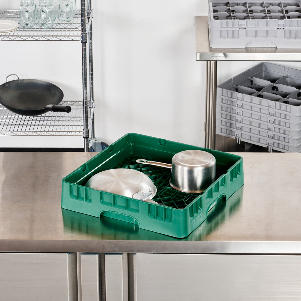 Clean Tek Professional Green Base Rack - with Closed Sides - 19 3/4" x 19 3/4" x 4" - 1 count box