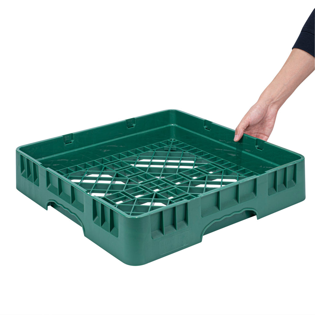 Clean Tek Professional Green Base Rack - with Closed Sides - 19 3/4" x 19 3/4" x 4" - 1 count box