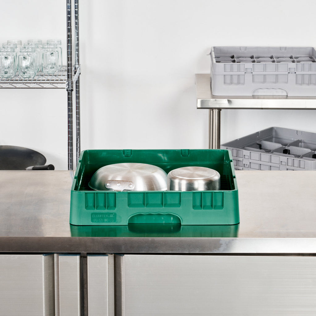 Clean Tek Professional Green Base Rack - with Closed Sides - 19 3/4" x 19 3/4" x 4" - 1 count box