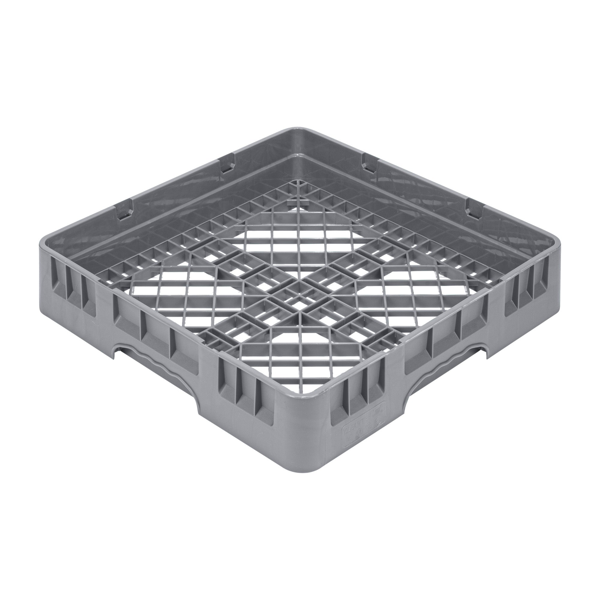 Clean Tek Professional Gray Base Rack - with Closed Sides - 19 3/4" x 19 3/4" x 4" - 1 count box