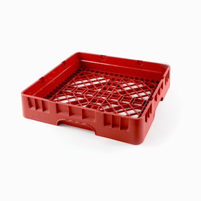 Clean Tek Professional Red Base Rack - with Closed Sides - 19 3/4" x 19 3/4" x 4" - 1 count box