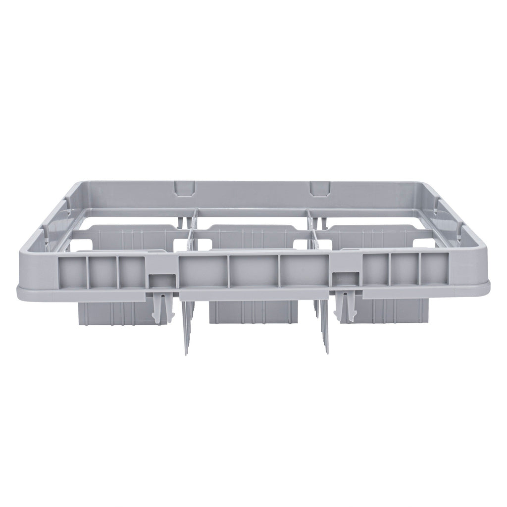 Clean Tek Professional Gray Full Drop Extender - 9 Compartments - 19 3/4" x 19 3/4" x 4 3/4" - 1 count box