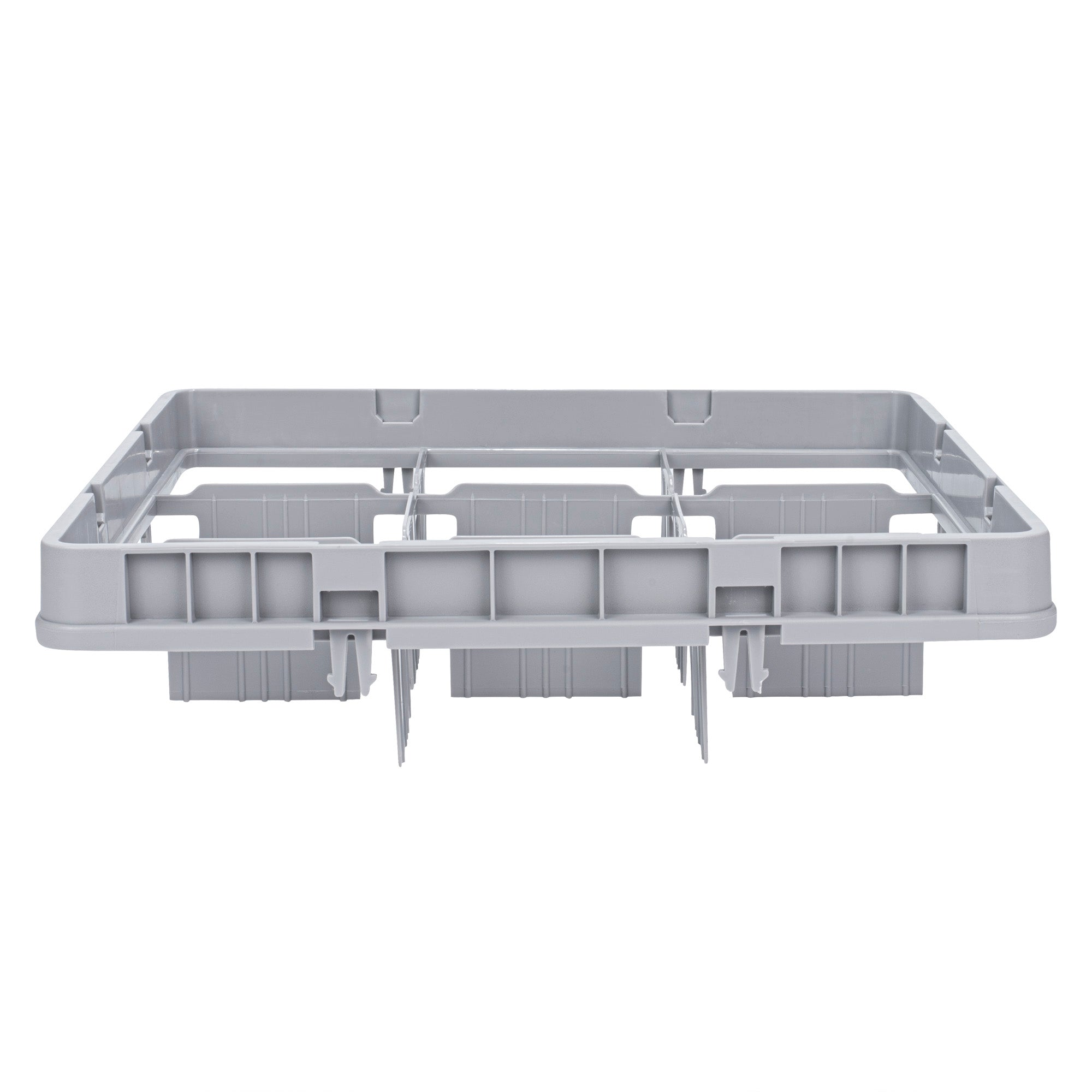 Clean Tek Professional Gray Full Drop Extender - 9 Compartments - 19 3/4" x 19 3/4" x 4 3/4" - 1 count box