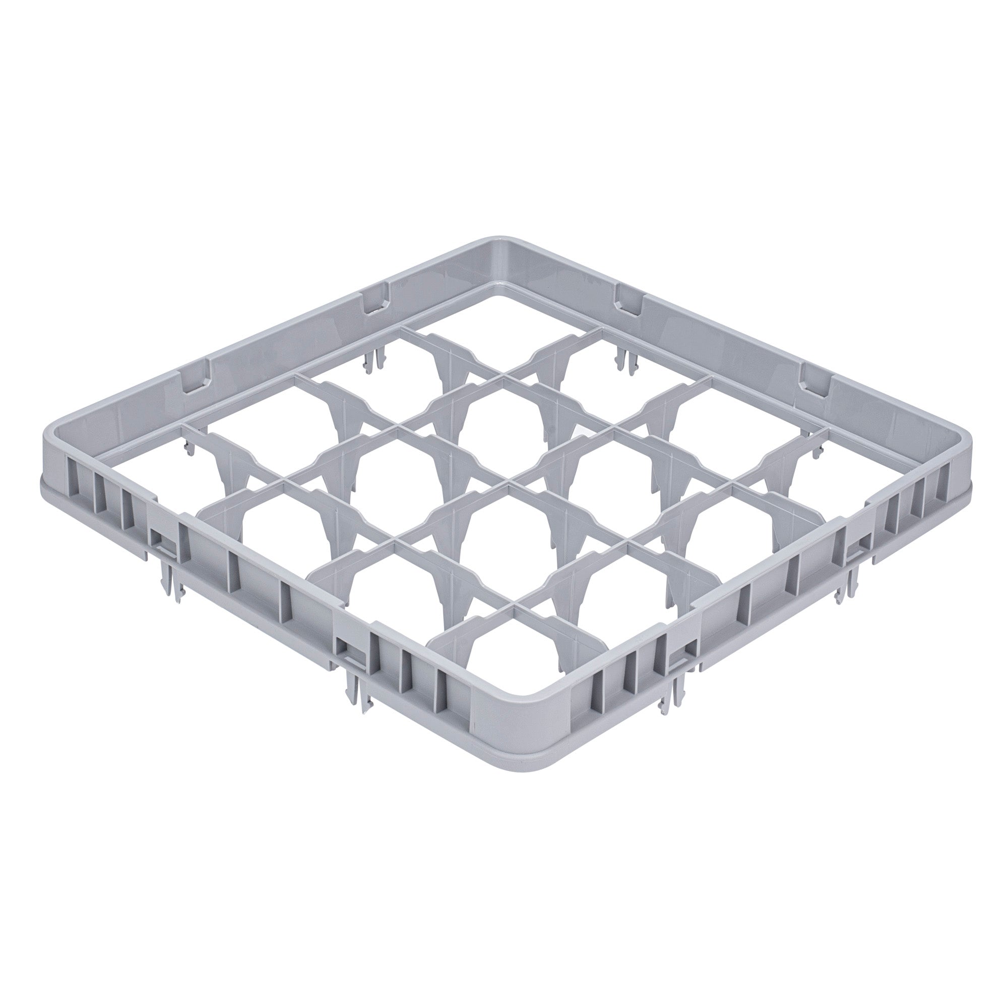 Clean Tek Professional Gray Full Drop Extender - 16 Compartments - 19 3/4" x 19 3/4" x 4 3/4" - 1 count box
