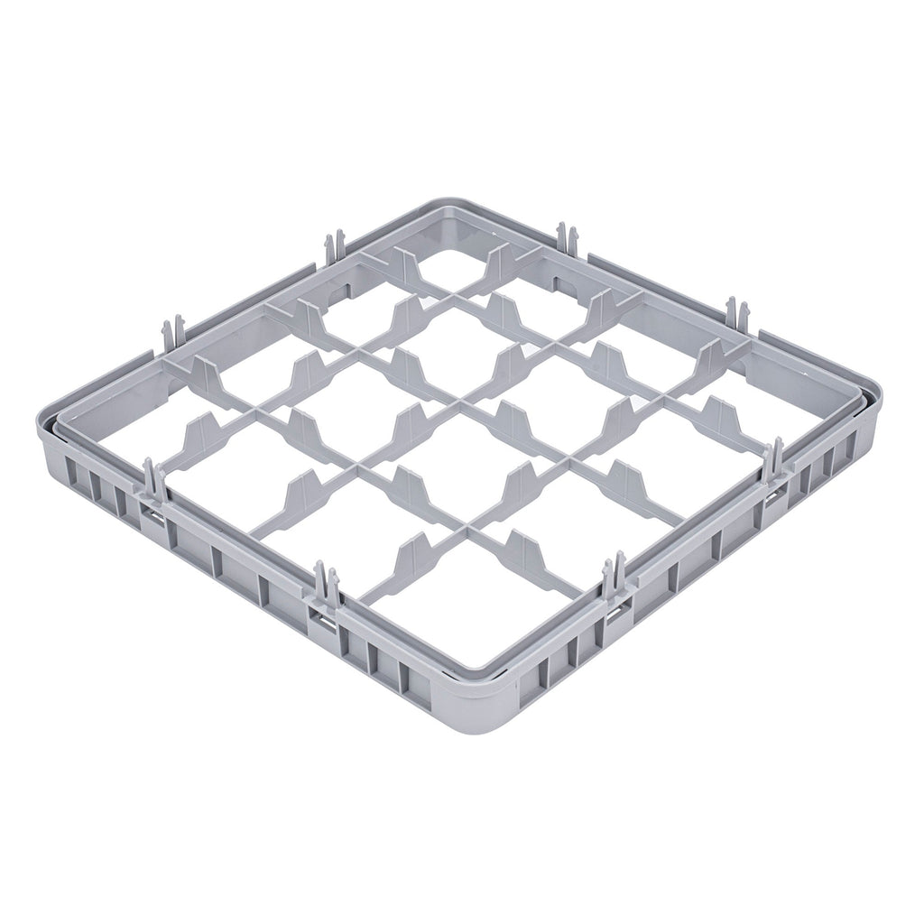 Clean Tek Professional Gray Half Drop Extender - 16 Compartments - 19 3/4" x 19 3/4" x 3" - 1 count box