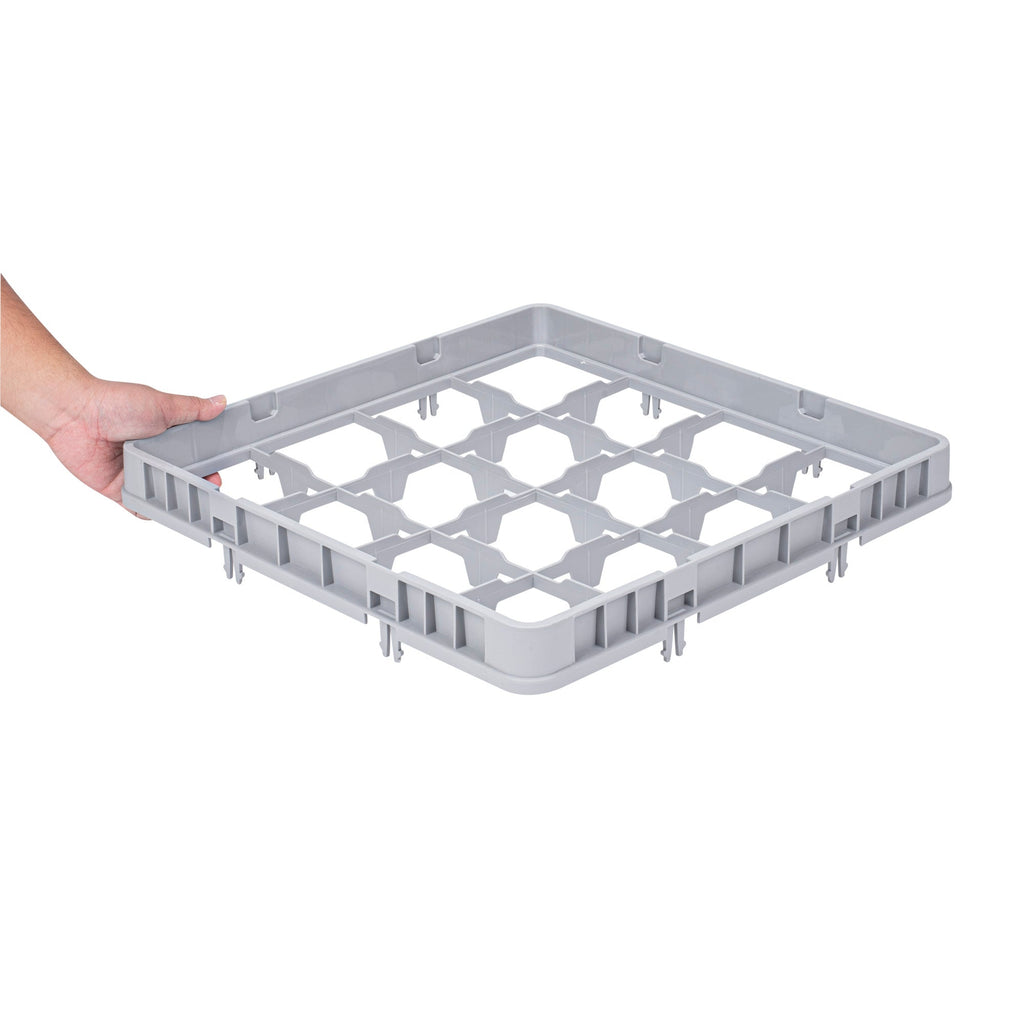Clean Tek Professional Gray Half Drop Extender - 16 Compartments - 19 3/4" x 19 3/4" x 3" - 1 count box