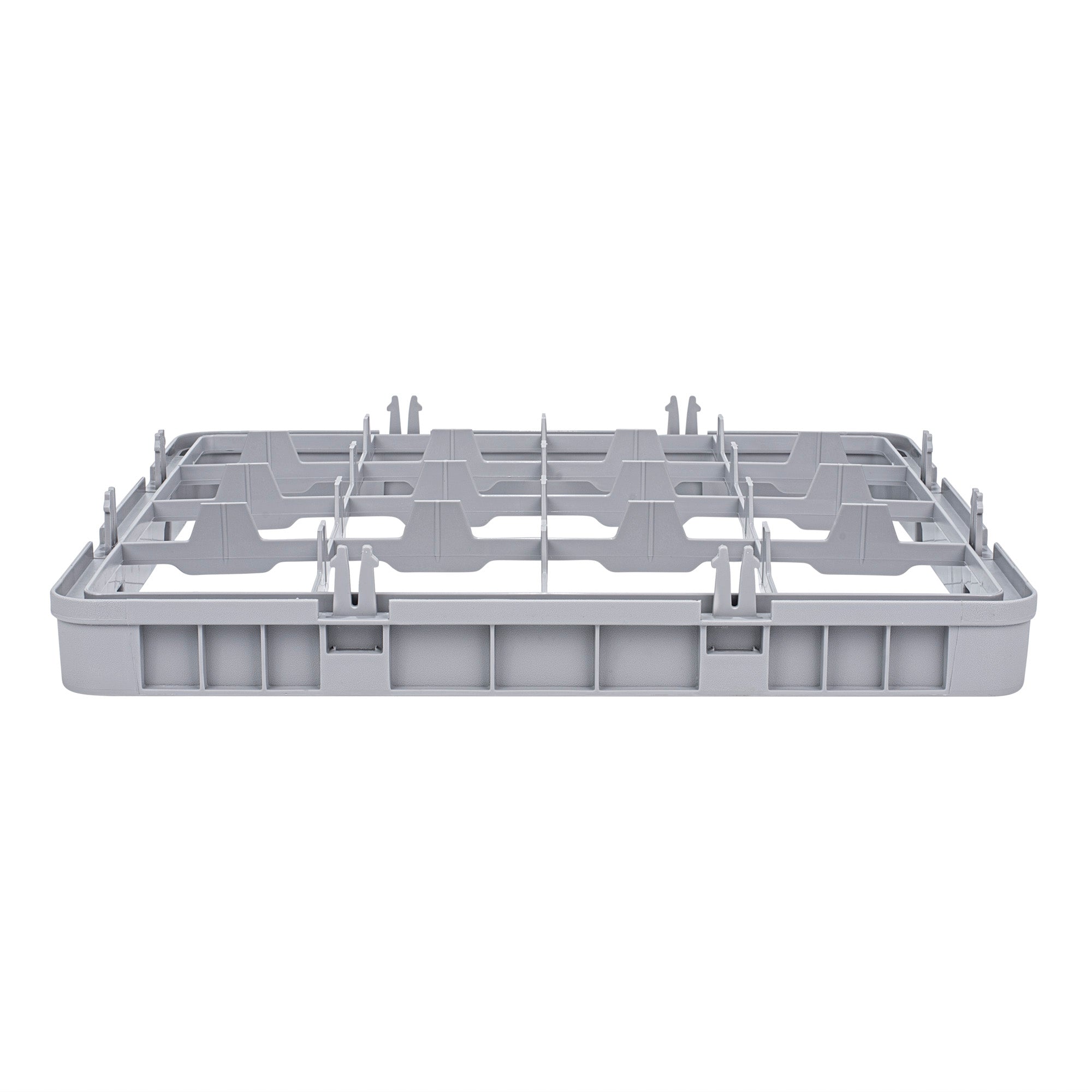 Clean Tek Professional Gray Half Drop Extender - 16 Compartments - 19 3/4" x 19 3/4" x 3" - 1 count box