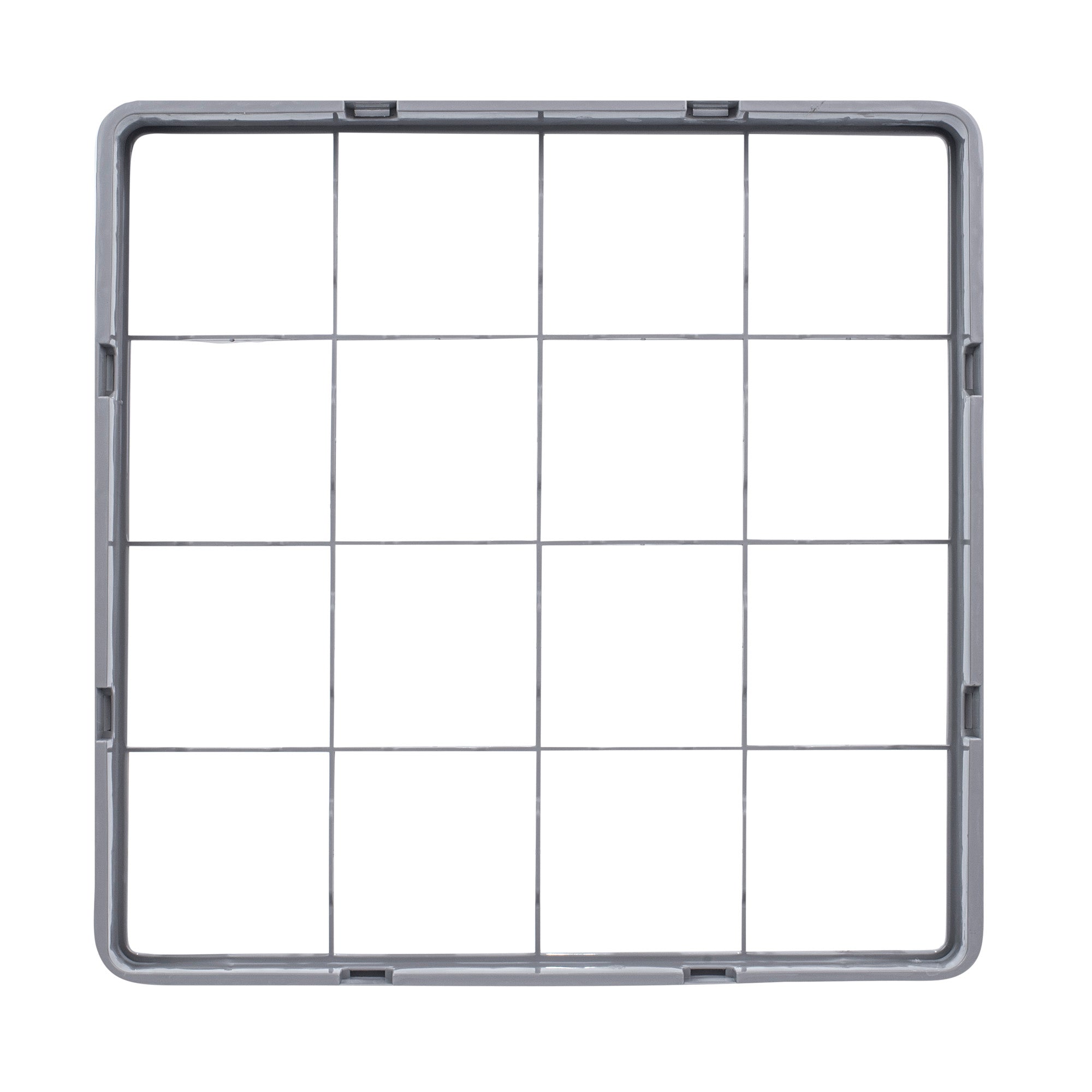 Clean Tek Professional Gray Half Drop Extender - 16 Compartments - 19 3/4" x 19 3/4" x 3" - 1 count box