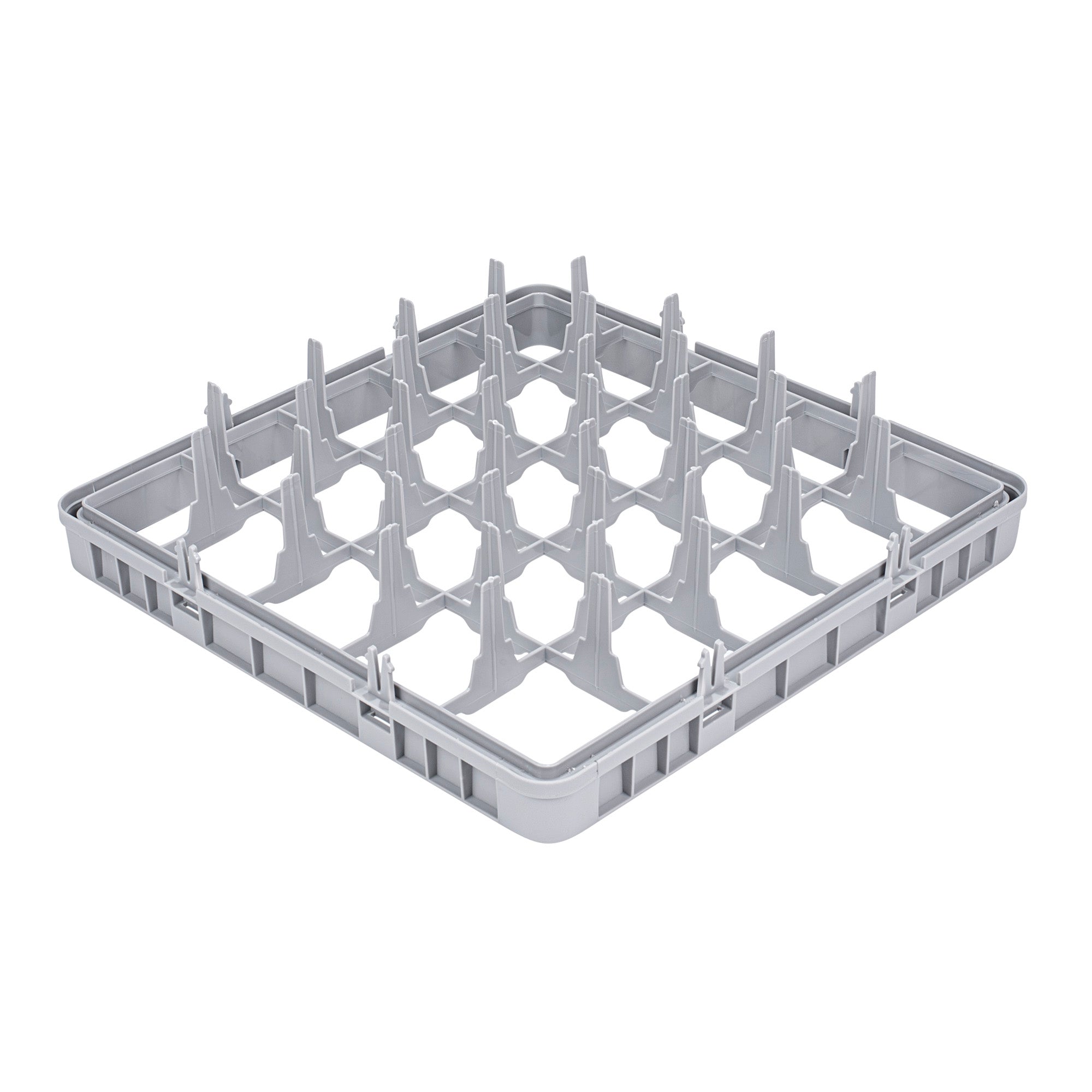 Clean Tek Professional Gray Full Drop Extender - 25 Compartments - 19 3/4" x 19 3/4" x 4 3/4" - 1 count box