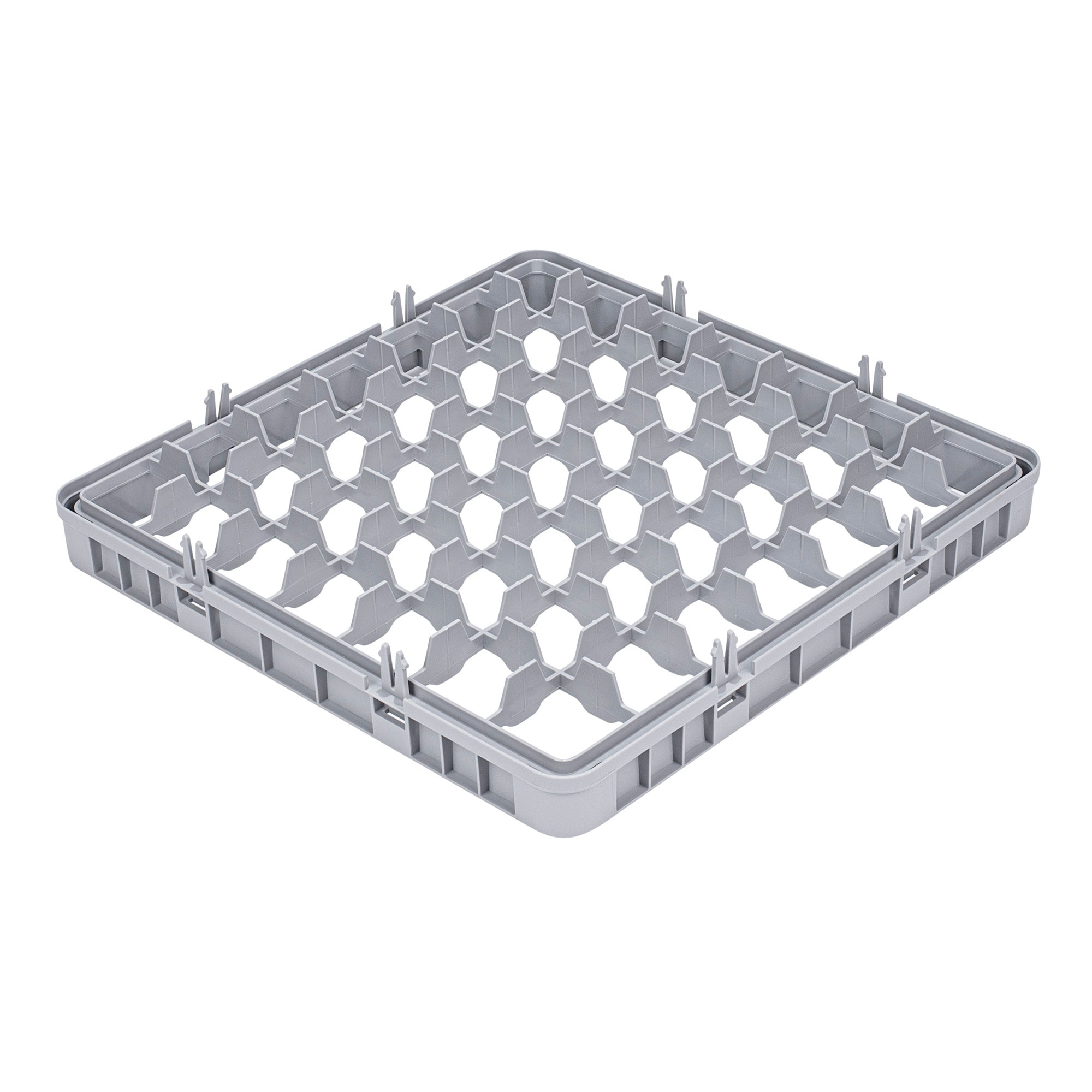Clean Tek Professional Gray Half Drop Extender - 49 Compartments - 19 3/4" x 19 3/4" x 3" - 1 count box